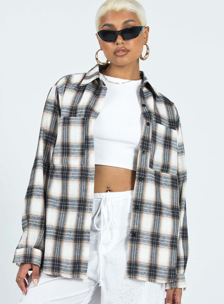 Chemise Malvern à carreaux gris