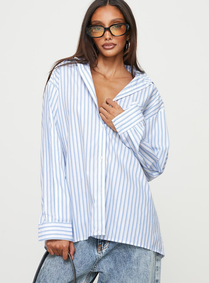 Laverne Stripe Shirt Blue / White