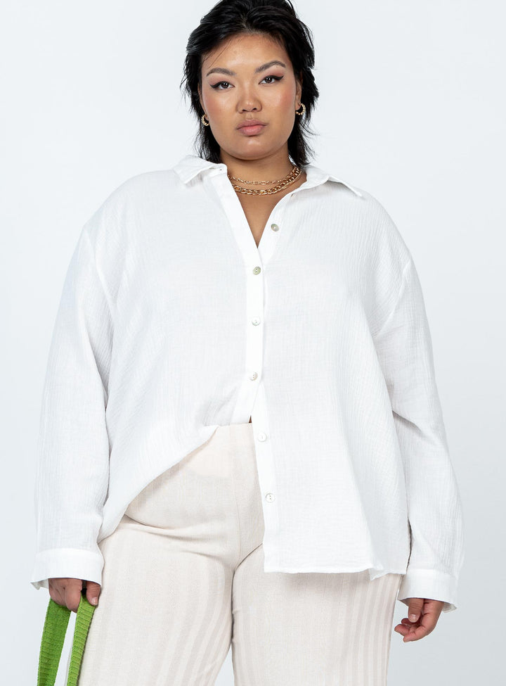 Chemise Mahalia White Curve