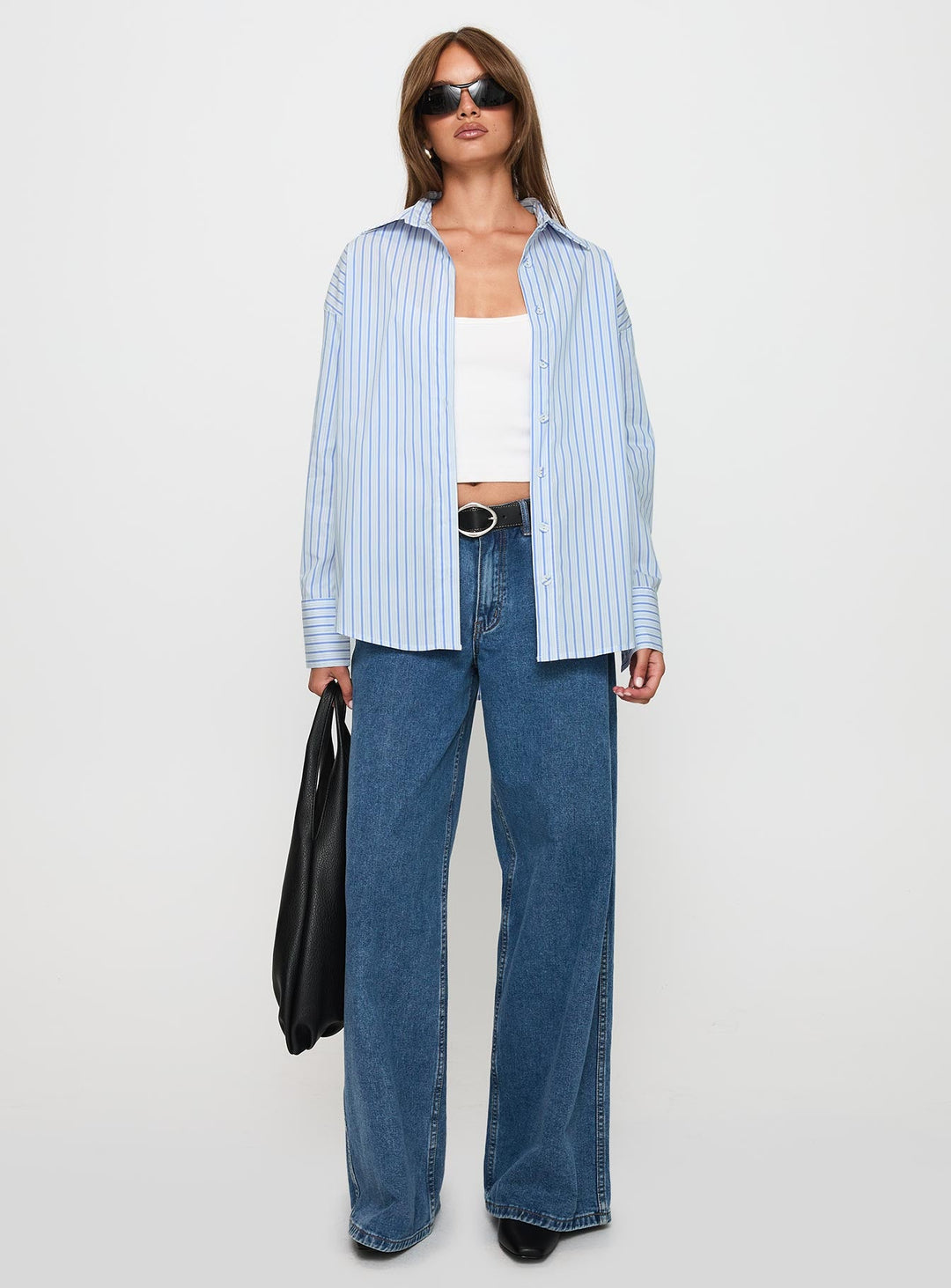 Chemise Mallin à rayures bleues et blanches