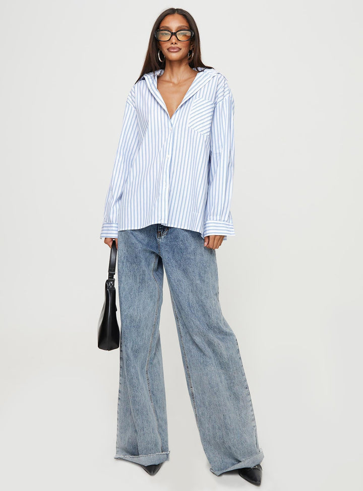 Laverne Stripe Shirt Blue / White