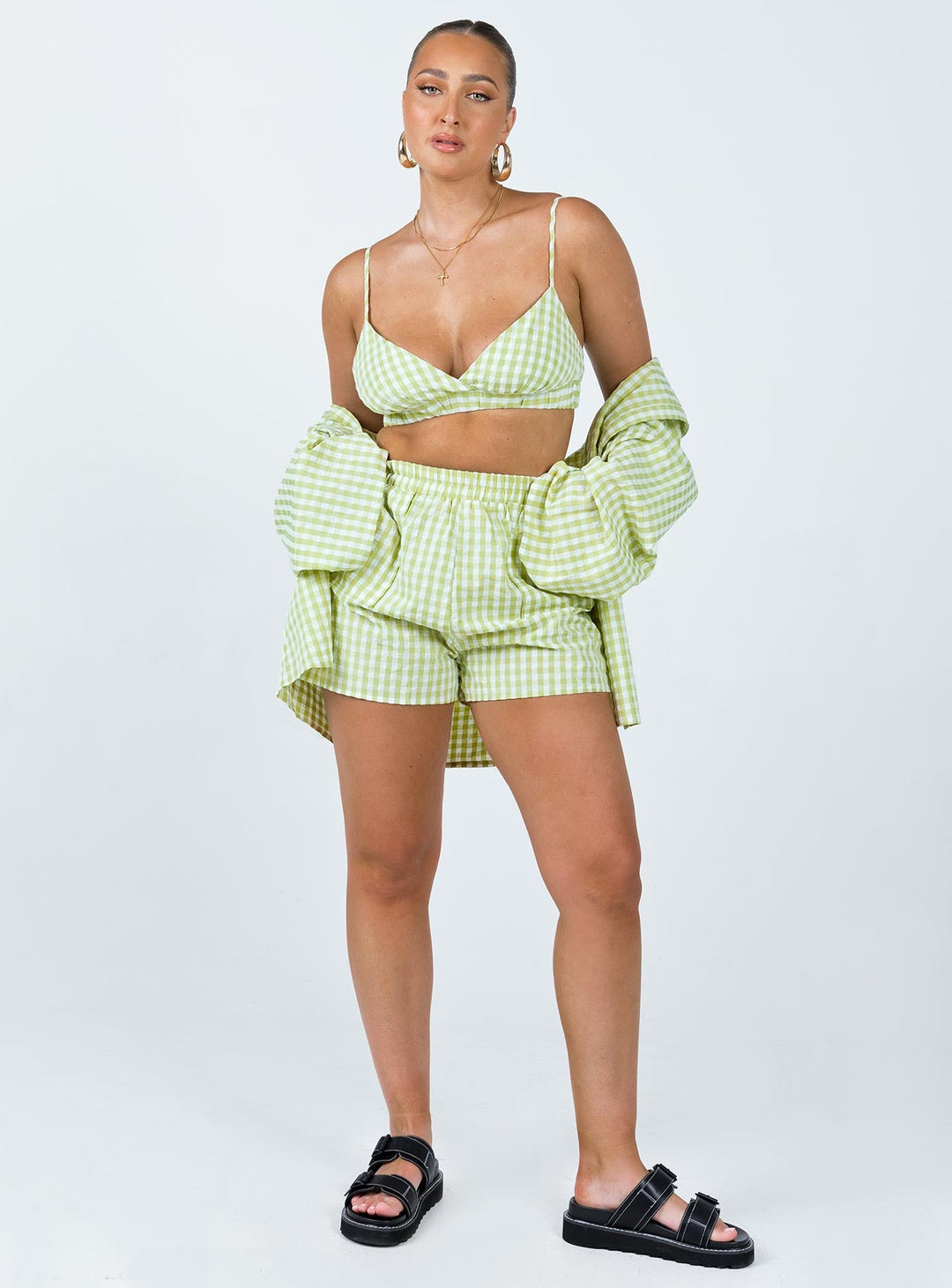Ensemble Lillia Vert / Blanc