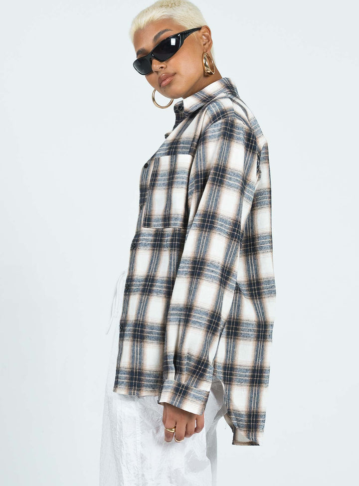 Chemise Malvern à carreaux gris