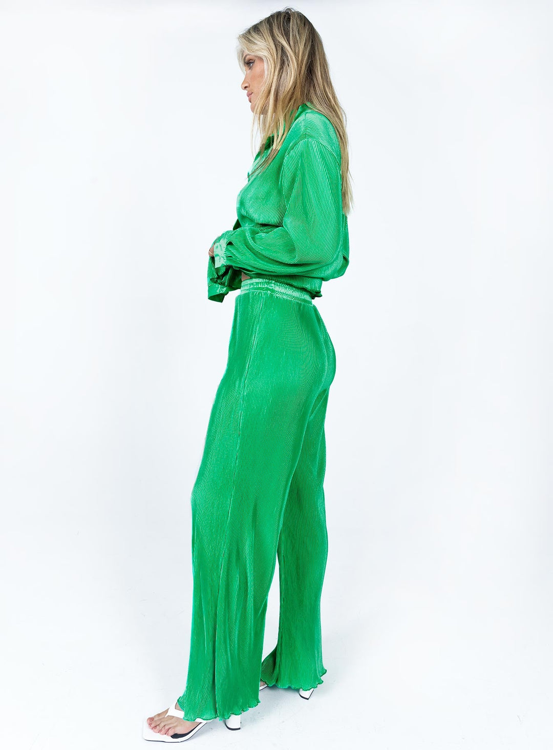 Lennix Plisse Set Green