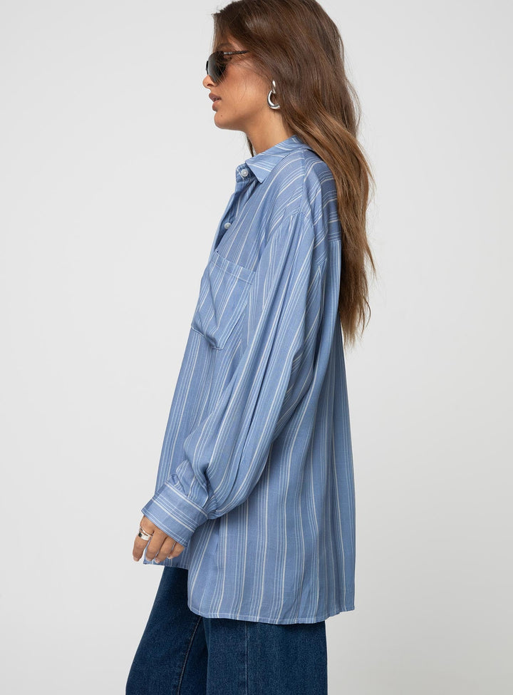 Chemise Markan bleue