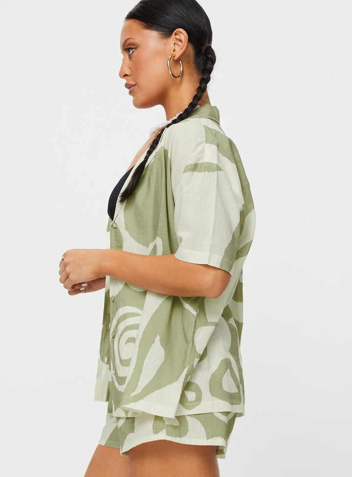 Sea Shirt Green / Cream