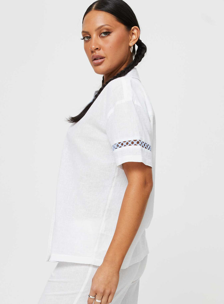 Sun Time Shirt White / Blue