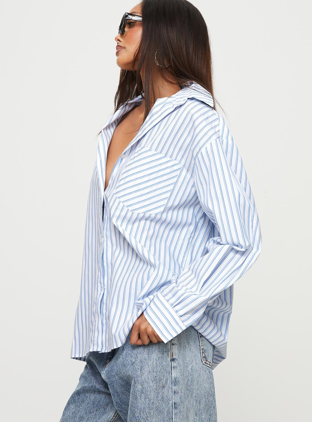 Laverne Stripe Shirt Blue / White