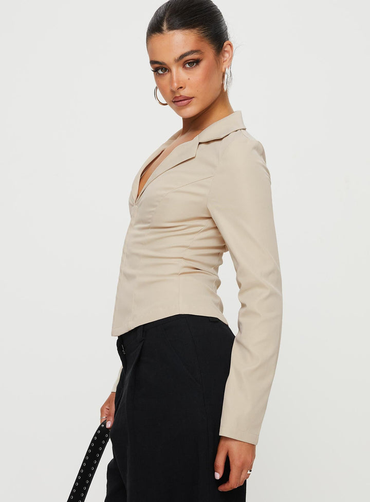 Carsey Hemd Beige