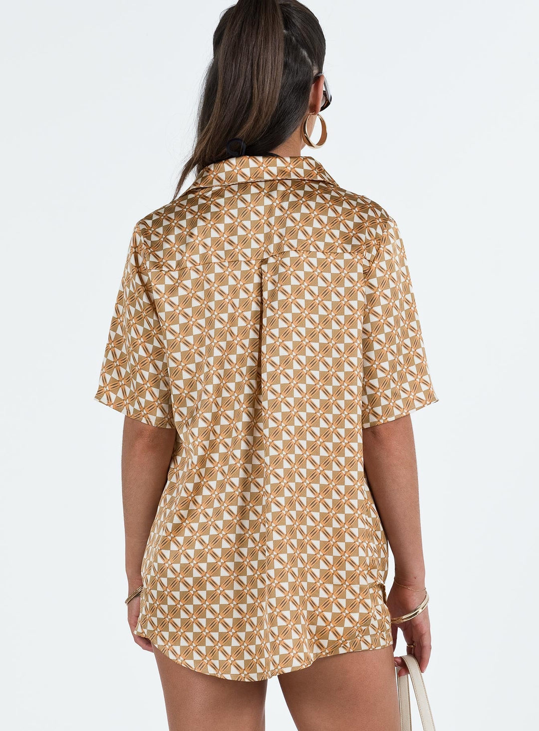 Chemise à manches courtes Ziggy Orange Geo