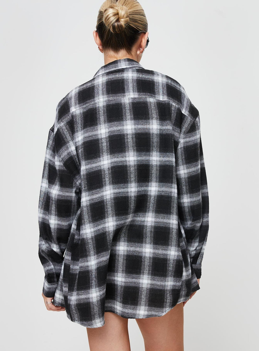 Chemise Waver à carreaux noirs et blancs 