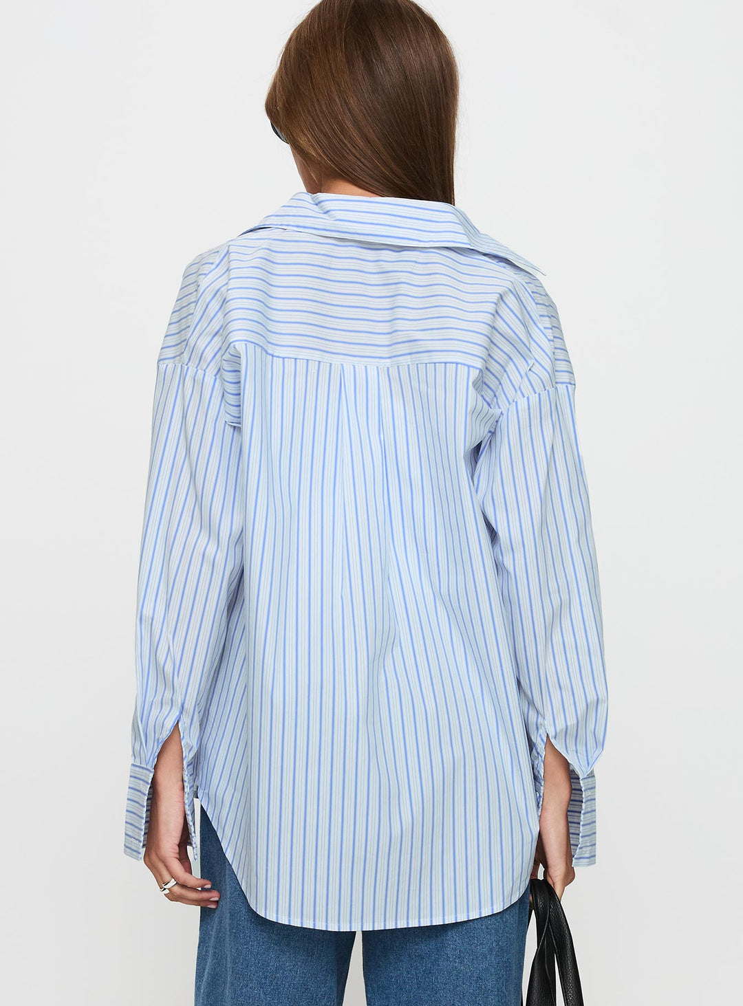 Chemise Mallin à rayures bleues et blanches