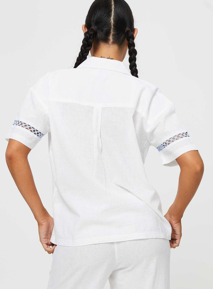 Sun Time Shirt White / Blue