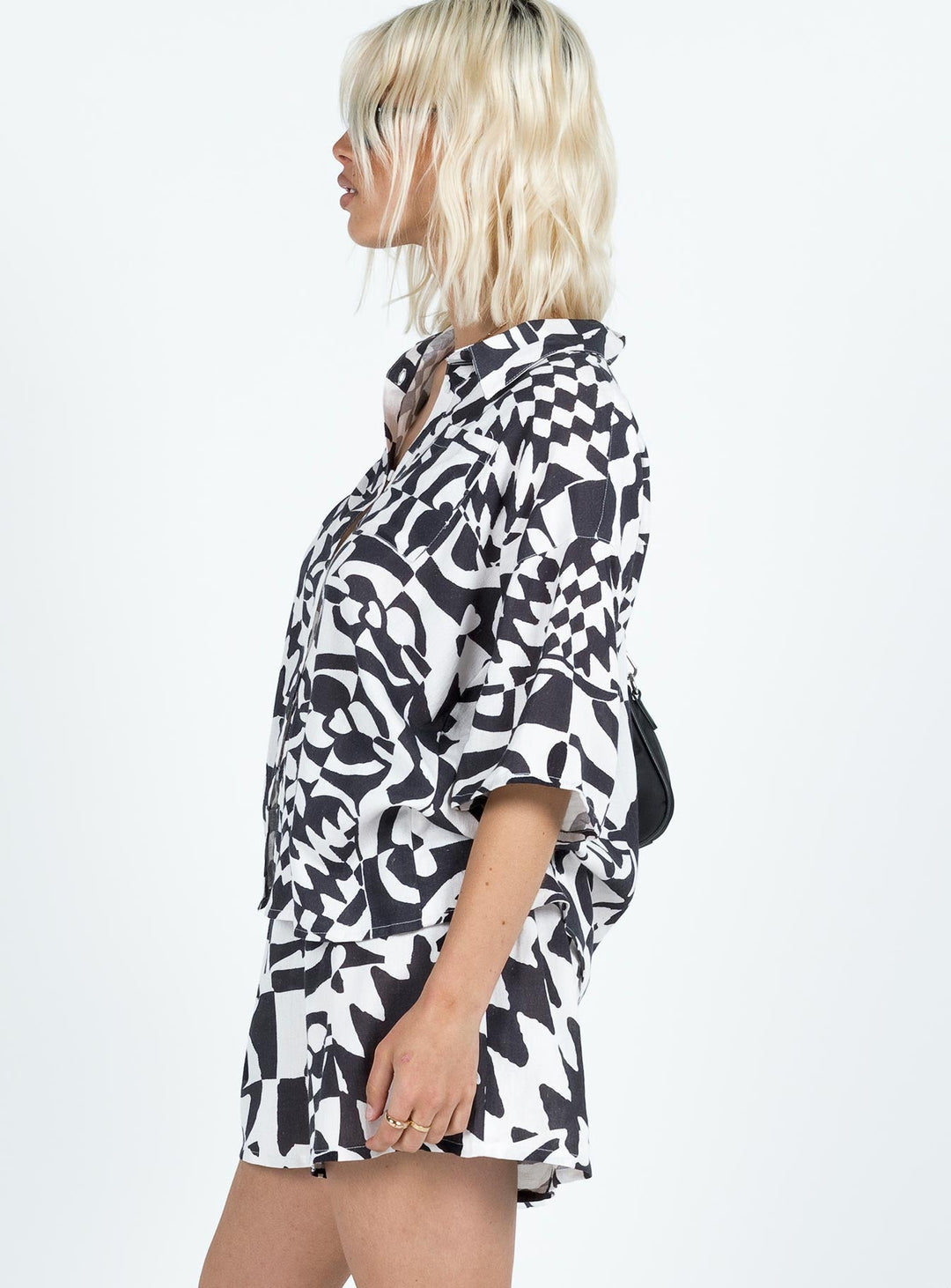 Ensemble de damier Merve noir/blanc