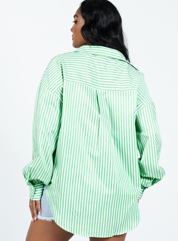 Swindon Shirt Green Stripe