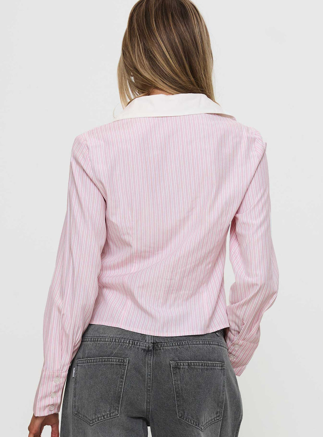 Lyndel Langarm-Top mit rosa Streifen