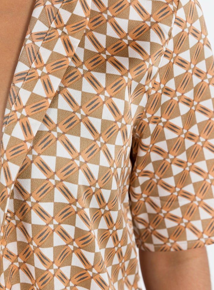 Chemise à manches courtes Ziggy Orange Geo