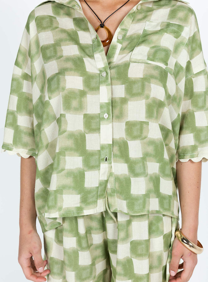Franke Checkerboard Set Green / Beige