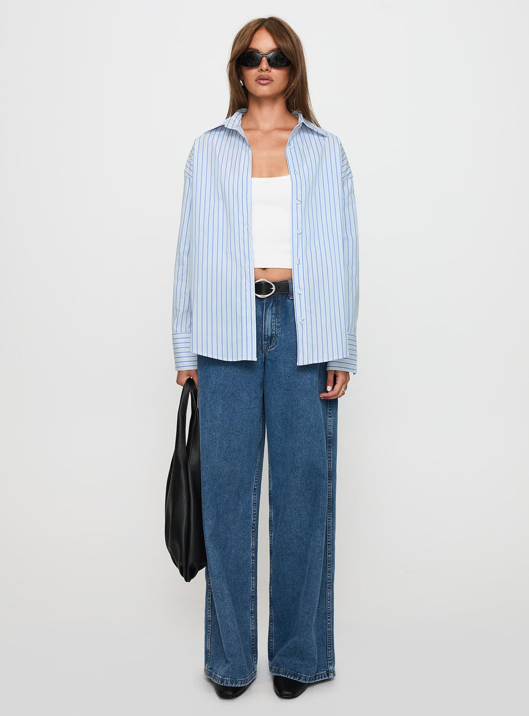 Chemise Mallin à rayures bleues et blanches