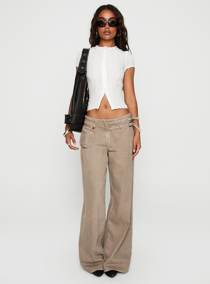 Suzu Textured Top White