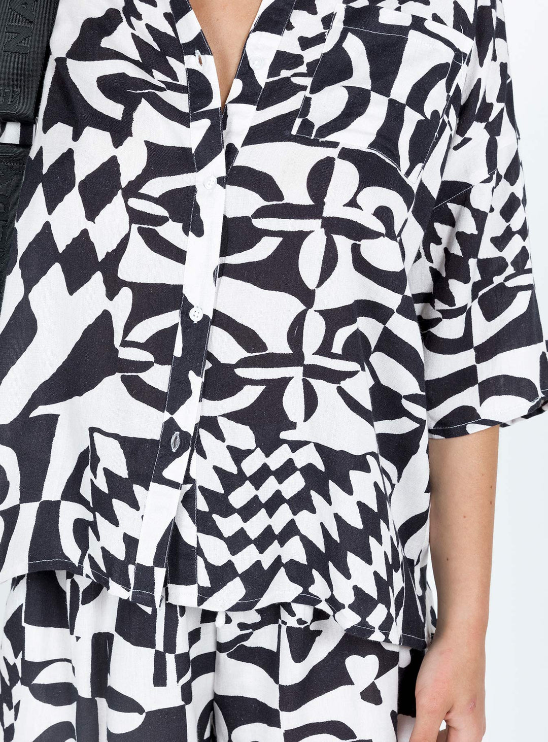 Ensemble de damier Merve noir/blanc