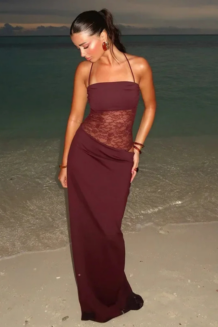 Elegant Lace Panel Maxi Dress ✨ Limited Edition